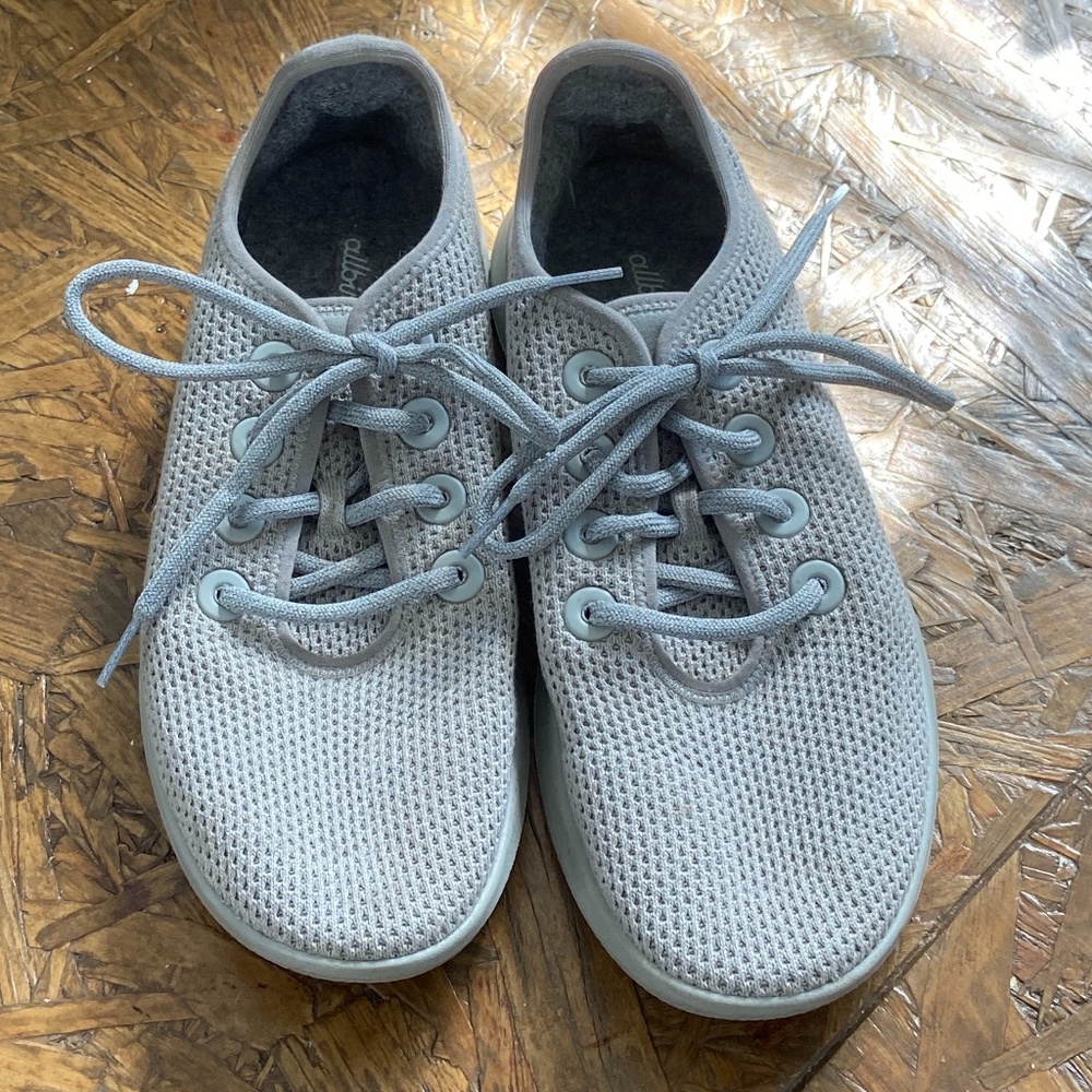 Allbirds tree runners in monochrome grey